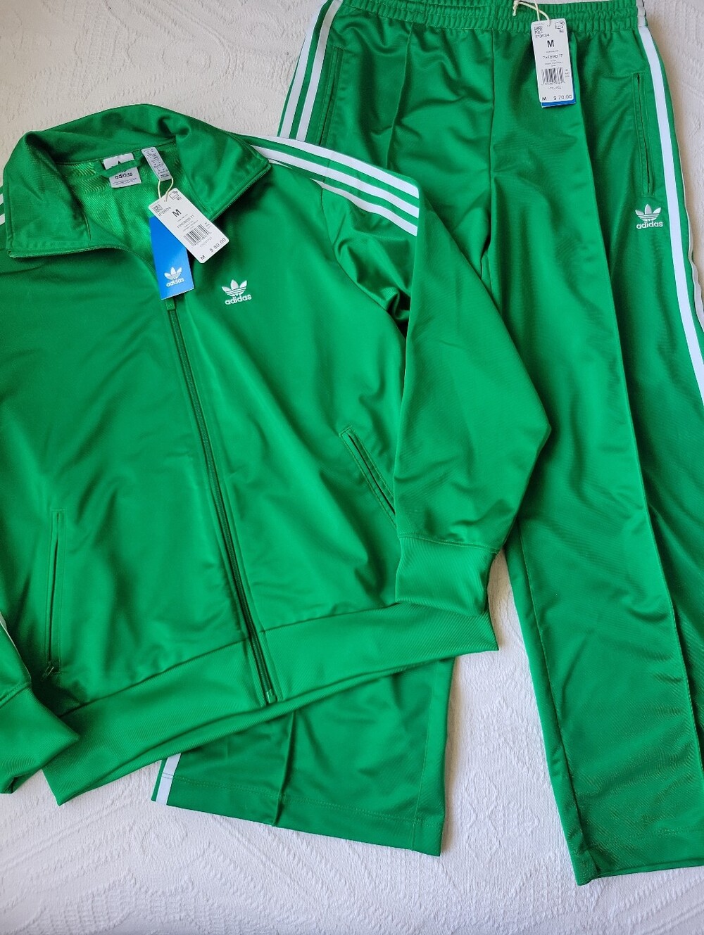 NWT Adidas Originals Adicolor Classics Firebird Tracksuit Set Green/White